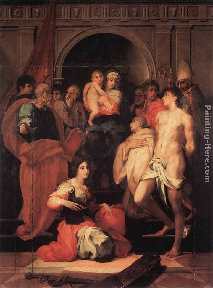 Madonna Enthroned and Ten Saints painting - Rosso Fiorentino Madonna Enthroned and Ten Saints art painting